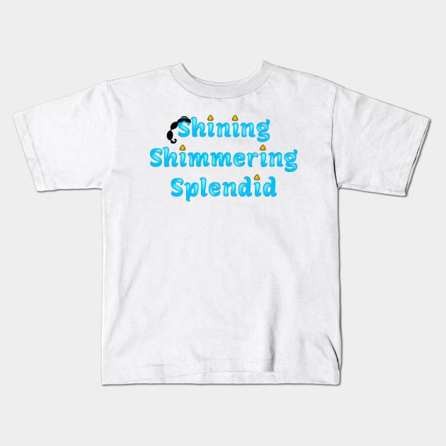 Shining Shimmering Splendid Kids T-Shirt by KimbasCreativeOutlet